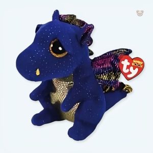 Peluche dragon bleu doux pour câlins et aventures d'enfants