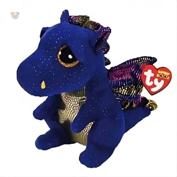 Dragon magique bleu en peluche, parfait pour les câlins d'enfants