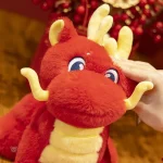 Peluche dragon avec cornes, compagnon de jeu idéal