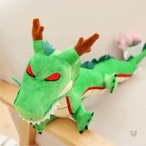 Peluche dragon chinois en velours rouge pour enfants