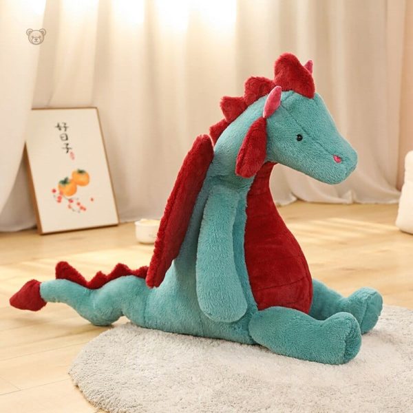 Doux dragon en peluche, parfait pour les câlins