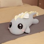 Peluche dragon géant aux gros yeux, douce et câline