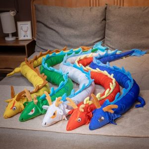 Peluche dragon géant coloré