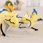 Peluche dragon, design chinois, couleur jaune vive