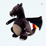 Peluche dragon noir géant douce pour enfant