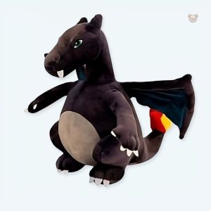 Peluche dragon noir géant douce pour enfant