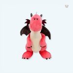 Peluche dragon rose doux pour câlins d'enfant