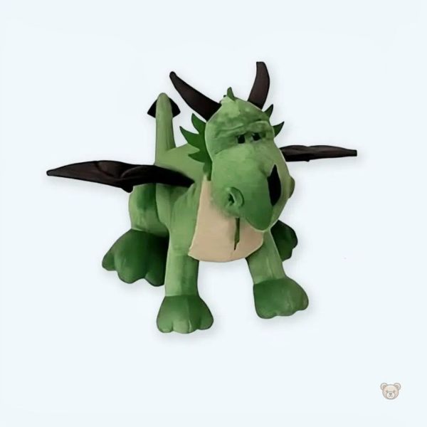 peluche-dragon-vert-doux-enfant-fantastique-calin-1 Peluche dragon vert doux pour câlins d'enfants