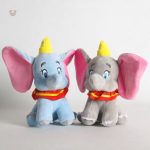 Peluche Dumbo grise et bleue, ami fidèle des enfants