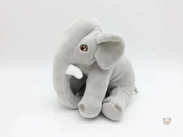 Peluche éléphant assis et content - vue 2