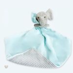 Peluche éléphant bleu doux pour câlins d'enfant