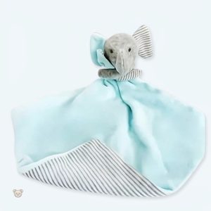 Peluche éléphant bleu doux pour câlins d'enfant