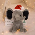 Éléphant de Noël en peluche, design festif et original