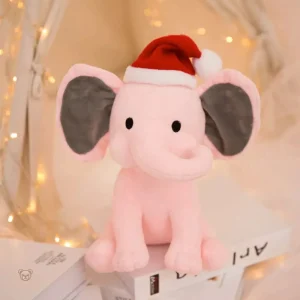 Peluche éléphant mignon, parfait pour les décorations de Noël