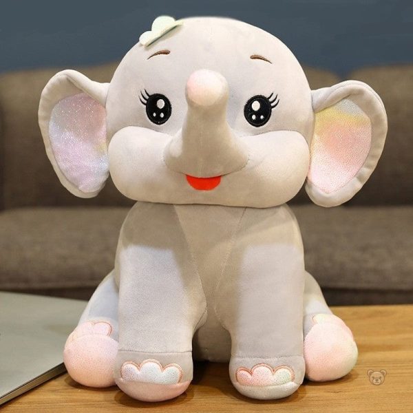 Peluche éléphant charmant, accessoire déco ludique