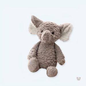 Peluche éléphant gris douce pour câliner en chambre d'enfant