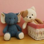 Jouet en peluche éléphant gris pour enfant à câliner