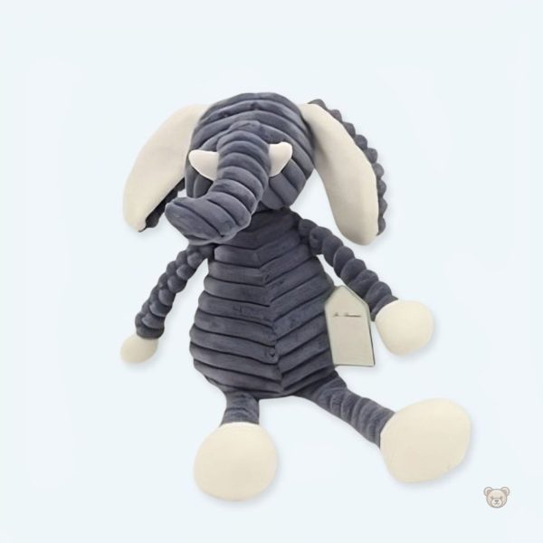 peluche-elephant-gris-doux-calin-enfant-chambre-deco-1 Peluche éléphant gris doux pour enfant, décor de chambre