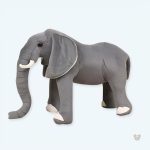 Peluche éléphant gris doux pour enfants, idéal pour câlins