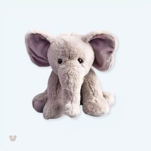 Peluche éléphant gris en velours pour enfant