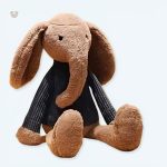Peluche éléphant douce pour enfants, style safari amusant