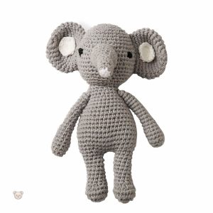 Éléphant en peluche tricoté pour les jeux d'enfant