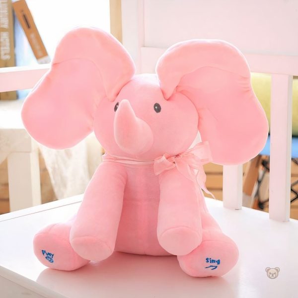 Éléphant en peluche pour stimuler les sens des tout-petits