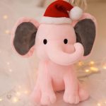Cadeau de Noël : peluche éléphant douce et réconfortante