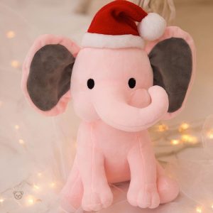 Cadeau de Noël : peluche éléphant douce et réconfortante