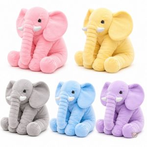 Peluche éléphant coloré pour enfant, petite taille