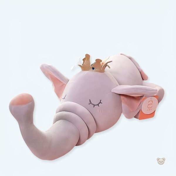 peluche-elephant-roi-couronne-doux-pour-enfant-rever-1 Peluche éléphant couronné douce pour enfants