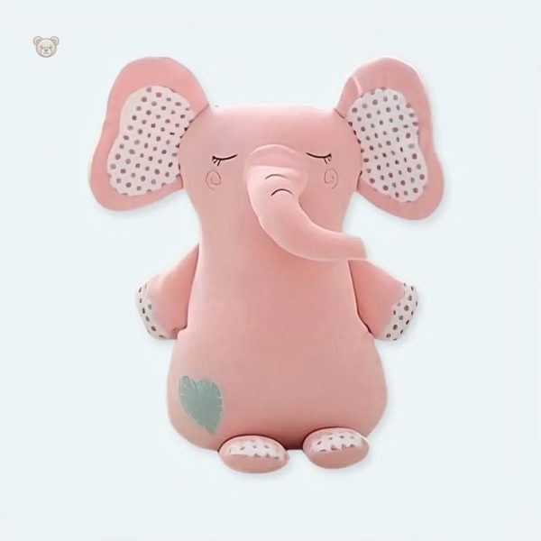 peluche-elephant-rose-douce-calin-chambre-enfant-1 Peluche éléphant rose douce pour câlins en chambre d'enfant