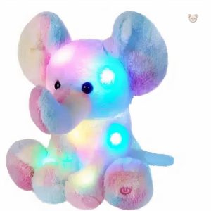 Veilleuse éléphant en peluche, compagnon nocturne pour enfants
