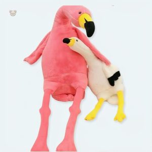 Peluche flamant rose géant doux pour déco de chambre