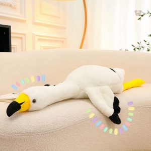 Flamant rose blanc géant, peluche décorative pour enfants