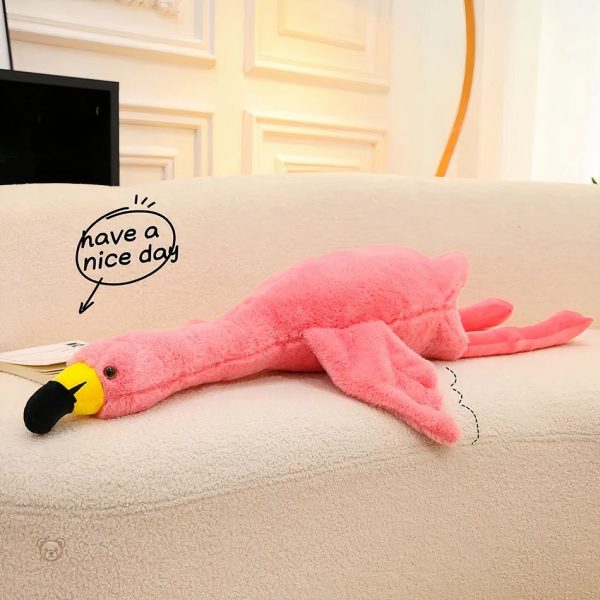 Peluche douce flamant rose, compagnon de chambre idéal