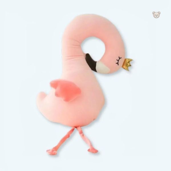 peluche-flamant-rose-clair-doux-oreiller-calin-deco-1 Peluche flamant rose clair douce pour câlins et déco