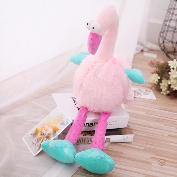 peluche-flamant-rose-drole-doux-enfant-chambre-deco-1 Peluche flamant rose douce pour la chambre d'enfant