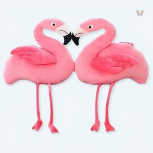 Peluche flamant rose géant doux pour chambre d'enfant