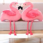 Peluche douce flamant rose, accessoire déco enfant