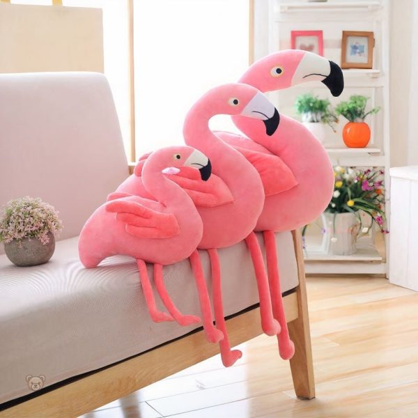 Flamant rose géant, peluche adorée pour les petits