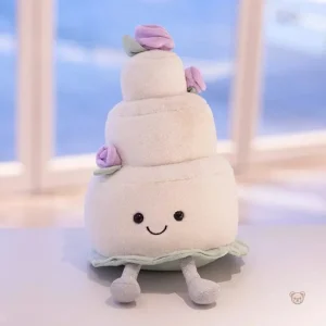 Gâteau en peluche décoré de roses, cadeau romantique
