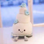 Peluche blanche en forme de gâteau, idéal pour la Saint-Valentin