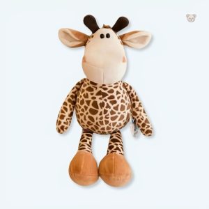 Peluche girafe douce pour enfants, câlin réaliste en jungle