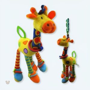 Peluche girafe hochet douce pour éveil enfant
