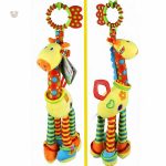 Hochet girafe en peluche pour jeux d'éveil