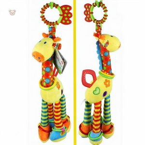 Hochet girafe en peluche pour jeux d'éveil