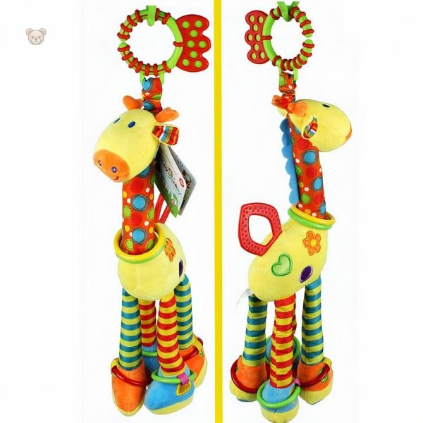 Hochet girafe en peluche pour jeux d'éveil