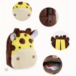 Sac à dos amusant en peluche girafe pour la jungle