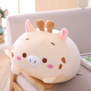 Peluche girafe squishmallow aux joues roses douce et câline